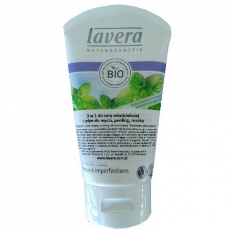 LAVERA Płyn do mycia 3w1 do cery młodzieńczej - mycie, peeling, maska 125ml